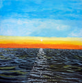 Limited Edition 4 Feet by 4 Feet Ready to Hang Acrylic Ocean Painting (read description for details)